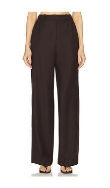 Simkhai Tailored Brown Tavar Trousers Size 8
